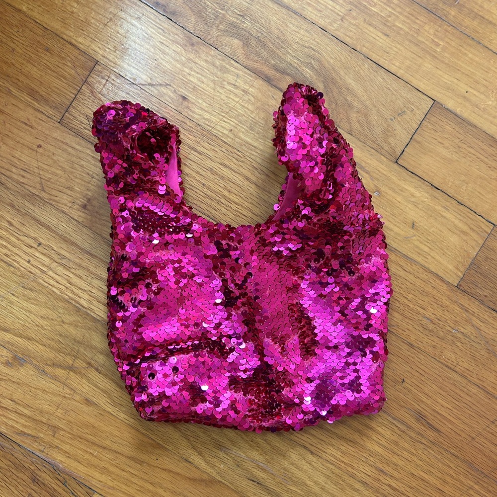 Pink Sequin Evening Bag